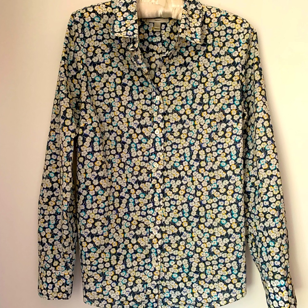 J Crew Liberty print light cotton button down